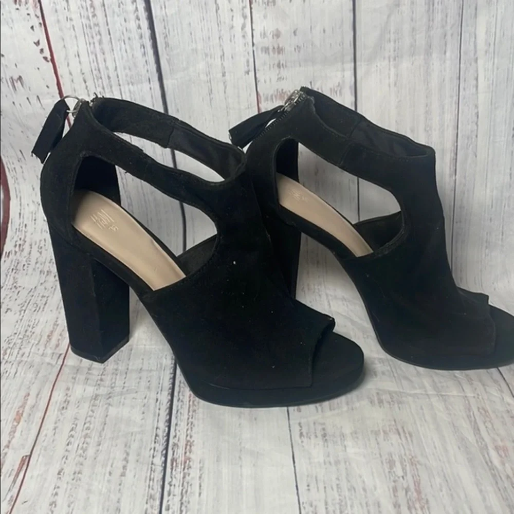 H&M Black Block Heel Sandals